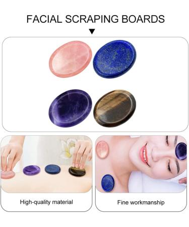 4pcs Tiger Eye Stone Guasha Massage Tool Set | Thumb Stones & Body Gems for Face & Hand Relief - Buy Online on GoSupps.com