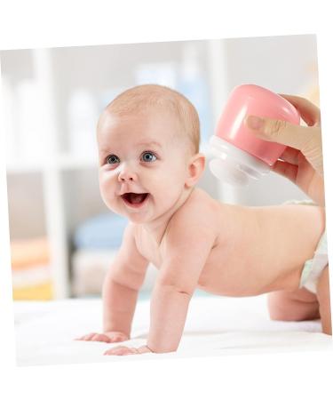 Pink Powder Puff Box for Newborns - Fluffy Body Powder Holder for Infants - Talcum Powder Bottles for Home Use - 10X7CM - Buy Online on GoSupps.com