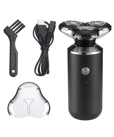 Electric Razor for Men Electric Shver Men's Three-Head Razor 3D Floating Rotary Razors USB Rechargeable Waterproof Cordless Beard Wet Dry Trimmer Black