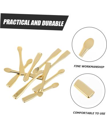 FRCOLOR 10pcs Gold Mini Facial Cream Spoons - Makeup & Cosmetic Spatula Set for Masks & Creams - Buy Online on GoSupps.com