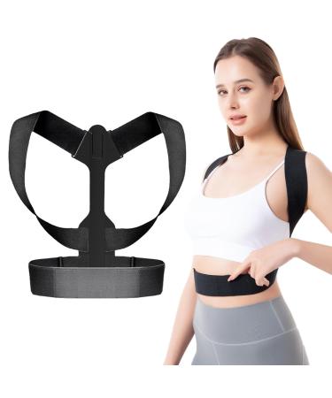 Walbest Posture Corrector for Men & Women - Adjustable Back Support Brace for Pain Relief & Comfort - Black - Buy Online on GoSupps.com