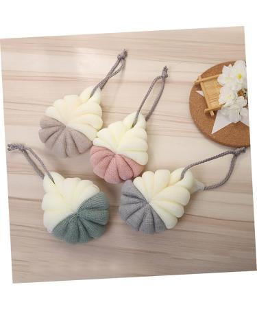 4 Pcs Bath Bouquet Bath Tub Cleaner & Exfoliating Shower Loofah Balls - Japanese-Style Sponge for Ultimate Clean & Relaxation - Buy Online on GoSupps.com