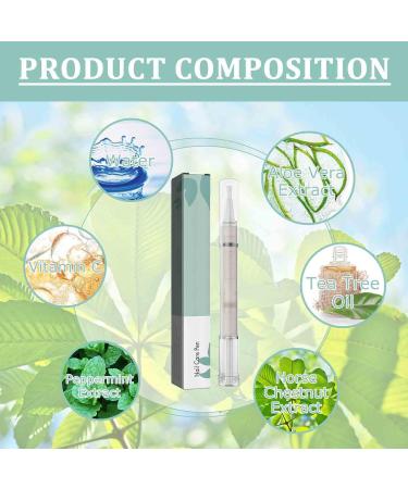 Nail Care Pen for Fungus - Aloe Vera Tea Tree Oil & Vitamin E | Nourish Fingernails & Toenails | International Shipping - Buy Online on GoSupps.com