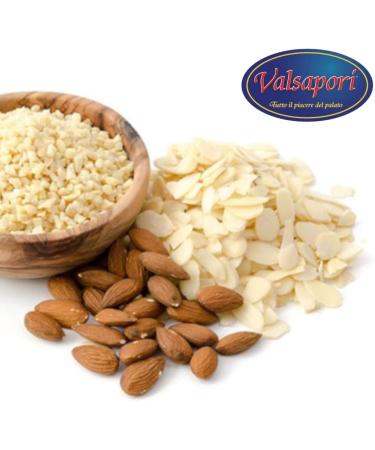  HOME LINE Valsapori - Raw Roasted Almonds - 500g Pack - Origin: Sicily | Raw unroasted Italian almonds - Peeled almond flakes - Dried fruit snack - Rich in fiber and vitamins - Buy Online on GoSupps.com
