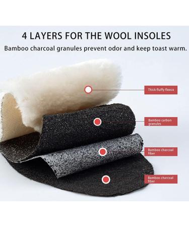 4 Pairs Thick Warm Shoe Inserts for Women - Fleece Shearing Faux Wool Insoles for Winter Boots & Slippers - Size 8 M US/Men's 7 M US - Buy Online on GoSupps.com