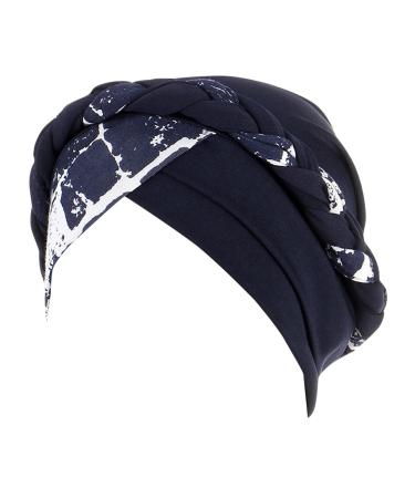 Baseball Cap for Water Cap Hair Braid Wrap Head Ethnic Pre-Tied Headwear Hat Cover Baseball Caps Size Hat Navy One Size