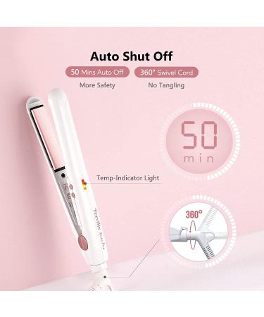 Terviiix Mini Flat Iron- Adjustable Temp Hair Straightener for Short Hair/Bangs - Compact & Portable Straightening Iron - Dual Voltage Travel Mini Straightener - Auto Off - 1/2 - Buy Online on GoSupps.com