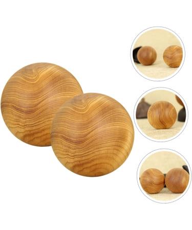Ultechnovo Wooden Massage Balls - 2 Pack Acupressure Therapy & Meditation Device for Hand & Body Relaxation - Buy Online on GoSupps.com