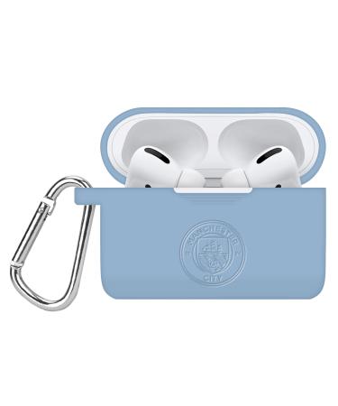 AFFINITY BANDS Manchester City FC Engraved Silicone Case Cover Compatible with Apple AirPods Pro (Powder Blue) Light Blue