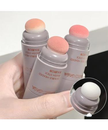 Double-Ended Blush Stick Waterproof Brightening Face Contouring Shadow Blusher Long-Lasting Tint Cheek for Lips and Eyes (#02) - Buy Online on GoSupps.com