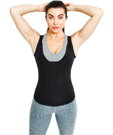 Sweat Shaper Women's Premium Sauna Vest Tank Top - Large-X-Large Black - Buy Online on GoSupps.com