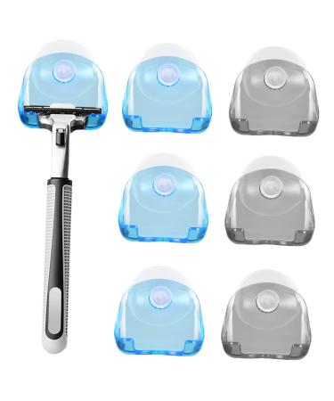 Cabilock shower holder 6 pieces bathrobe bartschneider accessories storage kitchen hanger adhesive towel gray holder razor loofah organizer shower wet razor