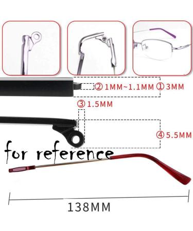 CASOTA Eyeglass Replacement Temples - 1 Pair Metal Arm Legs for Sunglasses - Purple Repair Parts for Eyewear - Buy Online on GoSupps.com