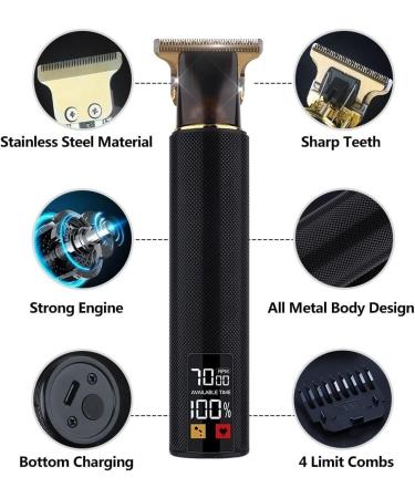 Professional USB Electric Hair Clippers for Men - All-in-One Rechargeable Hair Trimmer & Carving Razor - Buy Online on GoSupps.com