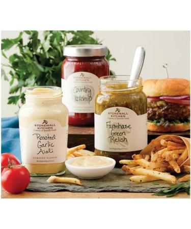 Stonewall Kitchen Garlic Aioli Roasted 291g Jar - Gluten Free Creamy Garlic Aioli - Intense Aroma - Ideal for Burgers and Meat - Buy Online on GoSupps.com