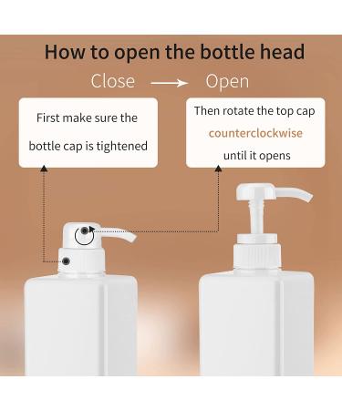 2Pack 22oz/650ml Pump Bottle Dispenser Jansburg - Refillable Square Plastic Lotion Dispenser - Empty Liquid Container for Soap, Lotion, Shampoo - White - 2PCS - Buy Online on GoSupps.com