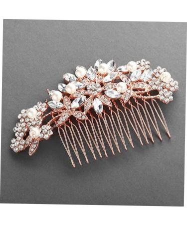 DOITOOL 1pc Crystal Headpiece Bridal Side Comb Bridal Headpiece Pearl Hair Accessories Pearl Tiara Rhinestone Hair Comb Hair Scrunchie Chiffon Rhinestones Wedding Bride - Buy Online on GoSupps.com