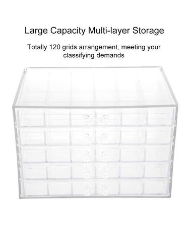 Storage Box for Nail Art - 120 Grids Transparent Organizer for Decoration | International Shipping Available - Buy Online on GoSupps.com
