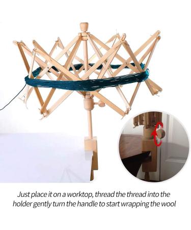 Umbrella Swift Yarn Winder  Wooden (Birch) Hand Operated Bobbin Winder Holder - Buy Online on GoSupps.com
