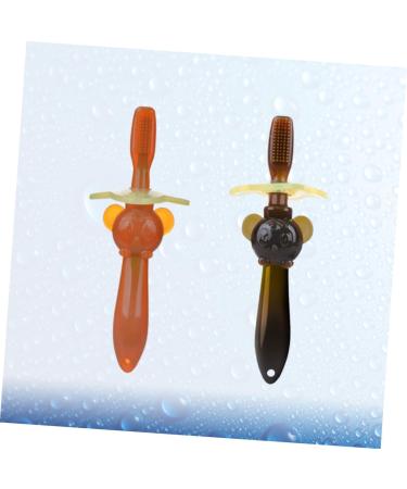 Buy Silicone Combined Toothbrush Set for Children - Soft Bristle Travel & Training Toothbrushes for Oral Care | 2-Pack - Buy Online on GoSupps.com