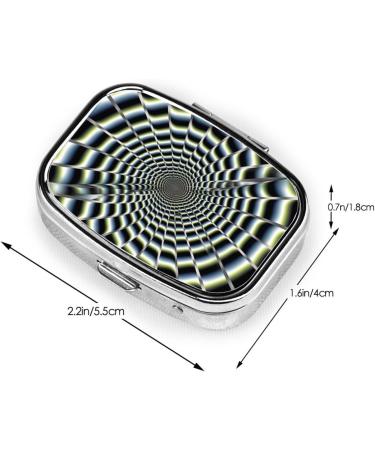 Spiral Optical Illusion Pill Case | Cute Travel Pill Organizer with 2 Compartments - Perfect for Pocket & Purse Gifts - Buy Online on GoSupps.com