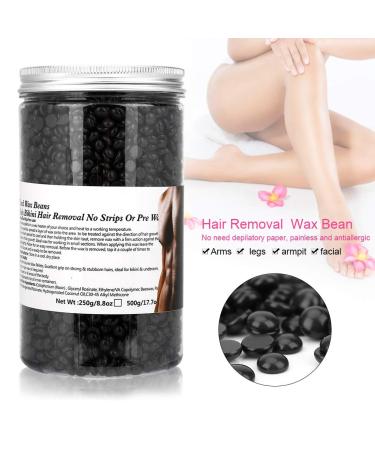500g Hard Wax Beans for Hair Removal | European Depilation Wax for Bikini Eyebrows Face & Armpits - Chocolate Flavor - Buy Online on GoSupps.com