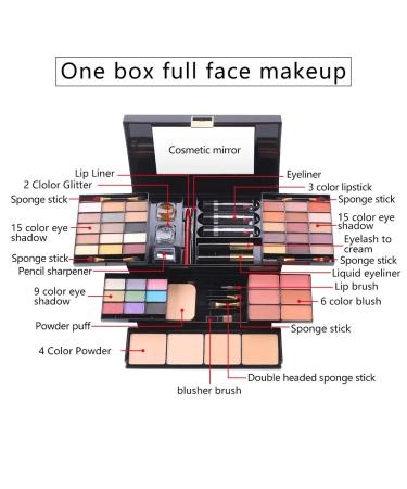 Jascherry 49 Colors Eyeshadow Palette Makeup Kit | Professional & Daily Use | Blush Bronzer & Lip Gloss Included | International Shipping - Buy Online on GoSupps.com