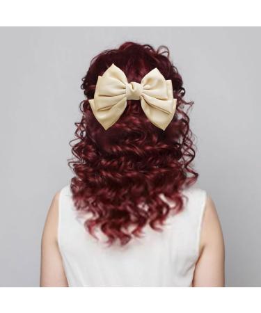 scicent Big Bow Hair Clips Hair Bows for Women Soft Silky Satin Hair Clips French Barrette Simple Bowknot Hairpin Solid Color Hair Fastener Accessories for Women Girls - 28115 - Buy Online on GoSupps.com