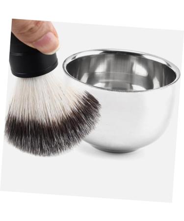 Frcolor Beard Brush & Stainless Steel Shaving Set - Metal Mixing Bowl Razor Cup & Facial Cleaning Tool for Gentlemen - Buy Online on GoSupps.com
