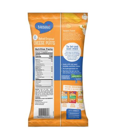 Barbara's Baked Gluten-Free Cheese Puffs - 5.5 Oz, Real Aged Cheese, Pack of 12 - Buy Online on GoSupps.com