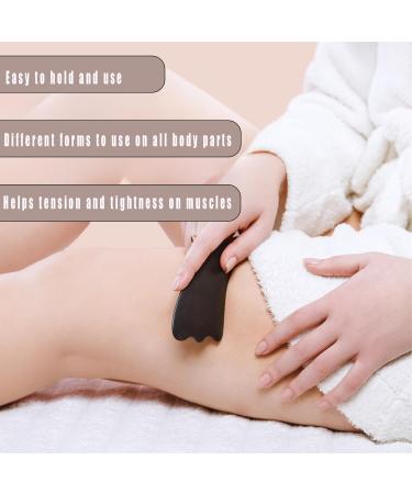 Gua Sha Facial Tools Set of 4 - Premium Bian Stone for Glowing Skin Anti-Aging Massage & Face Lifting Kit for Men & Women - International Shipping Available - Buy Online on GoSupps.com