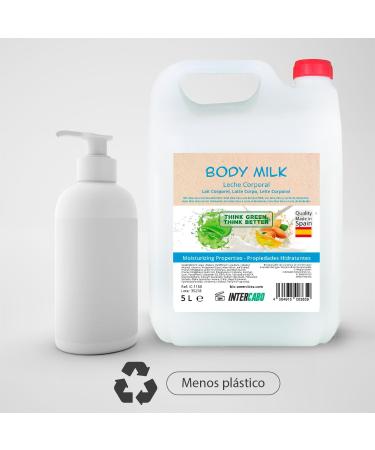 Body Milk with Aloe Vera and Almond Milk 5 Liter Bottle Intensive Hydration Made in Spain Ideal for Dry and Sensitive Skin Daily Use - Buy Online on GoSupps.com