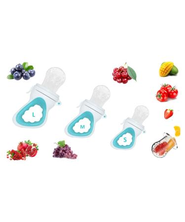 WM Maximus Baby fruit and meal pacifier soft silicone bag/nipple for dental babies 3-24 month old babies (3-pack) 2023 upgraded (blue oval) Pink Oval Shape