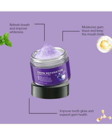 rabuu Purple Tooth Powder Mild Cleansing Long Lasting Fresh Breath Daily Oral Care Stain Removal For A Radiant Smile - Buy Online on GoSupps.com