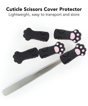 Silicone Cuticle Protector Lightweight Prevents Abrasion Cat Paw Cuticle Scissor Protector for Toe Nail Manicure Tools (Black) - Buy Online on GoSupps.com
