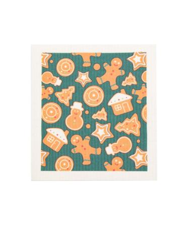 Festive Christmas Cartoon Print Dishcloth Efficient Absorption Dish Pot Cleaning Cloth for Festive Kitchen Cleaning Tool