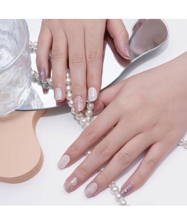 Semi Cured Gel Nail Strips - 20 pcs Salon-Quality Manicure Set in Snowflake Design - Buy Online on GoSupps.com