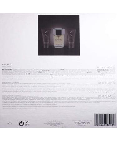 Yves Saint Laurent L'Homme Men Gift Set (Eau De Toilette Spray After Shave Balm and All Over Shower Gel) Gift Set 1 - Buy Online on GoSupps.com