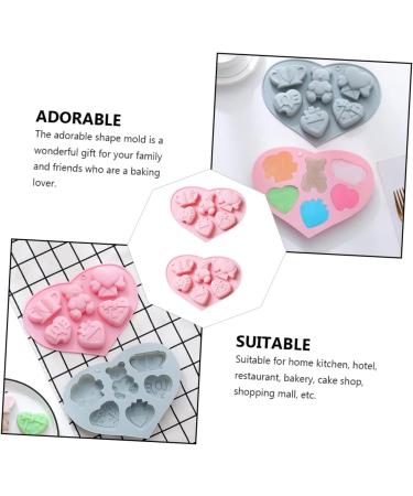 Alipis Chocolate DIY Mold 2pcs Cake Silicone Mold Silicone Molds Chocolate Cake Mold Baking Supply Donut Dog Biscuits 3D 20.7x15.2cm Pink - Buy Online on GoSupps.com