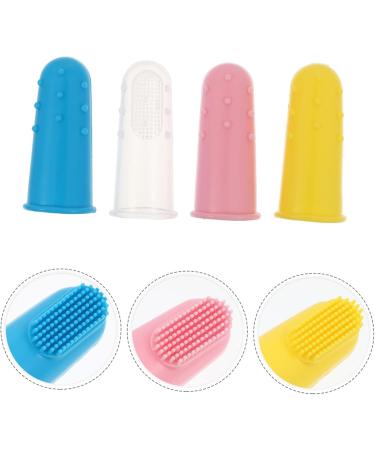 Minkissy 4-Piece Silicone Toothbrush Set for Children | Finger Brush & Rubber Toys for Toddler Oral Care - Buy Online on GoSupps.com