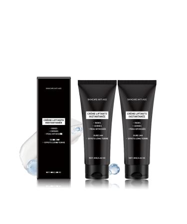 Creme Liftante Instantan e Cr me Lifting Instantan e pour le Visage Instant Face Lift Cream Anti-rides et claircissement du Teint Terne R tr cit les Pores et limine les Poches (2PC 160g) 2PC 80 g (Lot de 1)