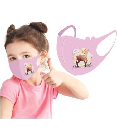 Deholifer Children's Washable Fabric Masks - 5 Pack Blue Pink Black - Adjustable Mouth & Nose Protection for Christmas - Buy Online on GoSupps.com