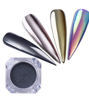 Holographic Nail Powder Holo Powder for Nails Nail Powder Rainbow Mirror Nail Powder Silver Gold Black Holo Manicure Nail Art Pigment Glitter Dust