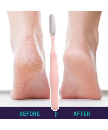 Eventerde Foot Rasp Foot File | Long Handled Toe Cleaning Brush Foot File Shower Foot Scrubber Skin Removal Foot File Callus Remover Long Handled Toe Brush for Wet and Dry Feet Pink - Buy Online on GoSupps.com