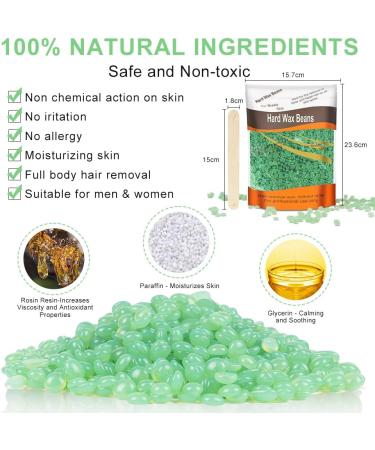 ACWOO Wax Beads 500g - Professional Hard Wax Beads for Gentle Hair Removal - Includes 10 Applicators - Ideal for Full Body, Face, Legs, and Bikini Line - Suitable for Women and Men - Buy Online on GoSupps.com