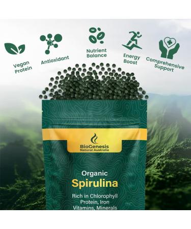 Biogenesis Ultimate Australian Greens Stack - Spirulina (300 Count) & Chlorella (1000 Count) Mini Tablets Australian Grown 200mg Algae Vegan Supplements for Energy Immunity & Natural Detox (1300 - Buy Online on GoSupps.com