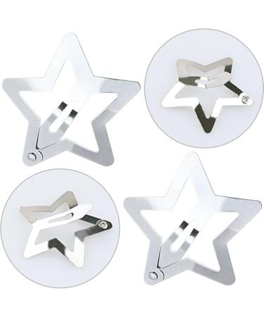 Star Hair Clips 20 Pieces Small Metal Snap Hair Clips Hair Barrettes Hair Accessories Silver - Buy Online on GoSupps.com