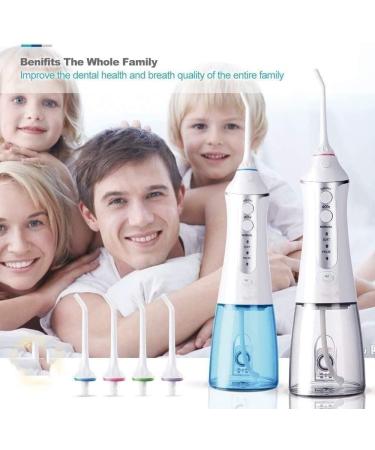 Buy Cordless Water Flosser 300ML - Portable Dental Oral Irrigator | Rechargeable Teeth Cleaner with 3 Modes - Space Saving Design - Buy Online on GoSupps.com
