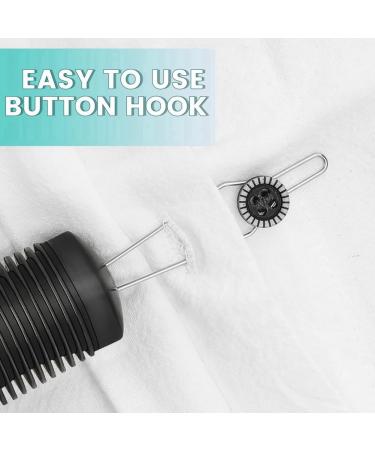 dinio 2Pcs Button Hook Tool Dress Zipper Pull Helper with Non-Slip Grips to Help with Shirts Coats Button Hook Aids for the Elderly and Arthritic - Buy Online on GoSupps.com