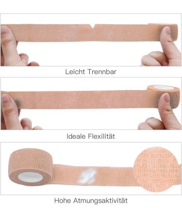 Qigui 10 Roll Finger Plaster - Self-Adhering Elastic Bandage 2.5cm x 4.5m | Waterproof & Dust-Repellent | Flexible Adhesive Tape for Sports & First Aid - Buy Online on GoSupps.com